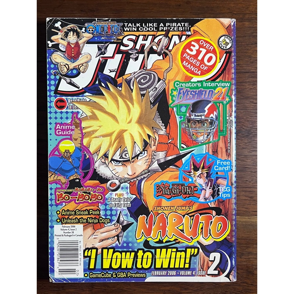 Shonen Jump Magazine February 2006 Vol 4 Issue 2 Naruto One Piece Yu-Gi-Oh Viz